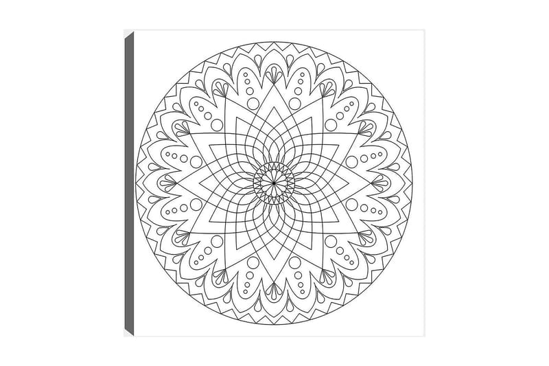 Dekorativ Canvasbilde 30x30 cm, Hvit|Svart