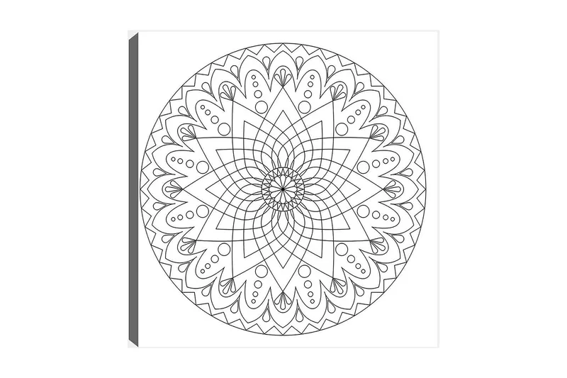 Dekorativ Canvasbilde 30x30 cm, Hvit|Svart