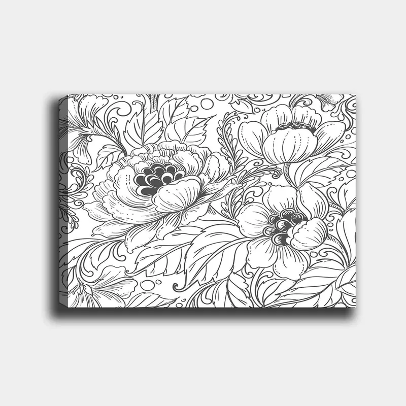 Dekorativ Canvasbilde 30x30 cm, Hvit|Svart