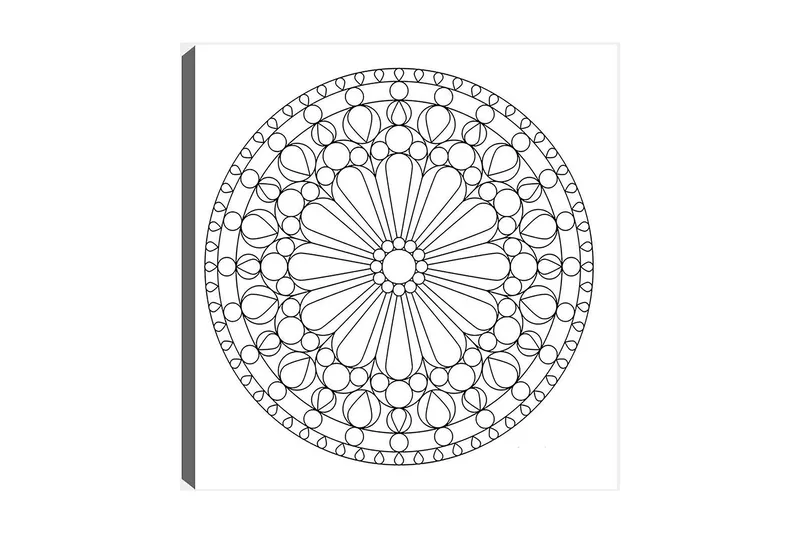 Dekorativ Canvasbilde 30x30 cm, Hvit|Svart