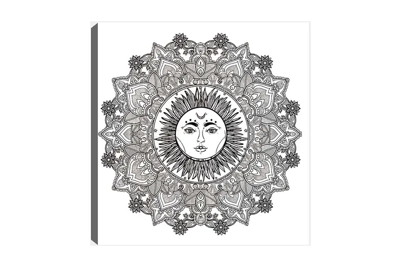 Dekorativ Canvasbilde 30x30 cm, Hvit|Svart