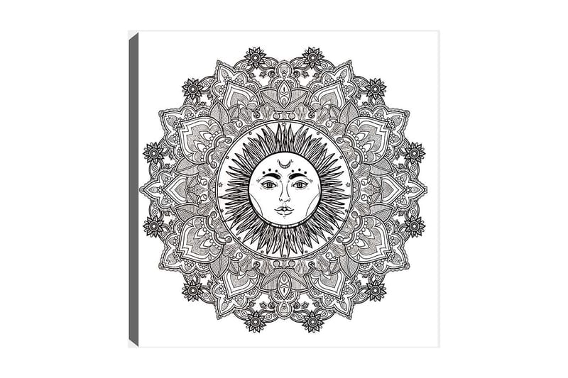 Dekorativ Canvasbilde 30x30 cm, Hvit|Svart