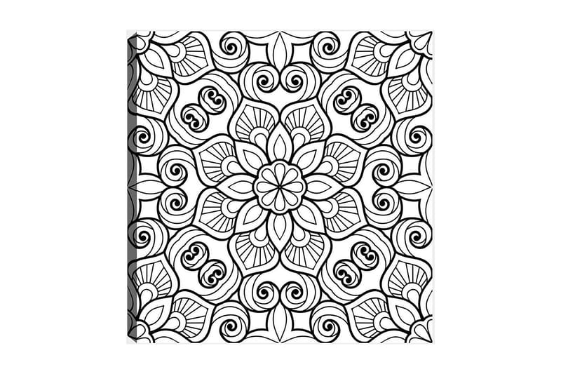 Dekorativ Canvasbilde 30x30 cm, Hvit|Svart
