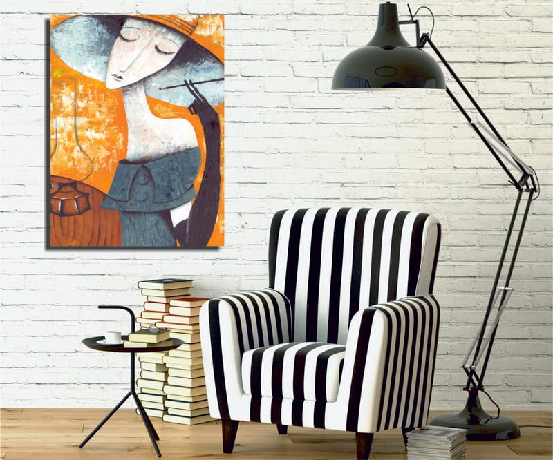 Dekorativ Canvasbilde 30x40 cm - Flerfarget - Interiør - Maleri & posters - Lerretsbilder
