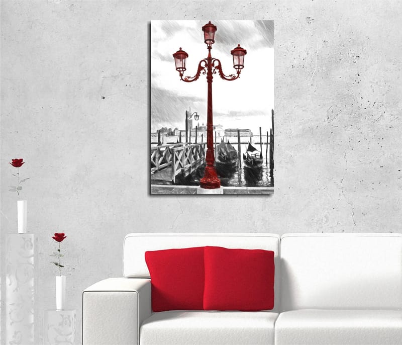 Dekorativ Canvasbilde 30x40 cm - Flerfarget - Interiør - Maleri & posters - Lerretsbilder