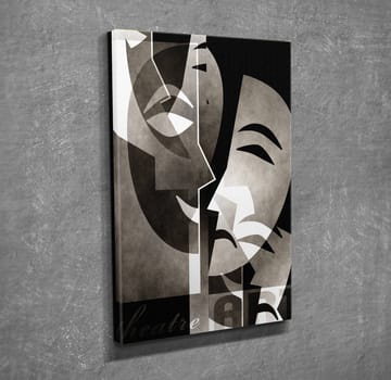 Dekorativ Canvasbilde 30x40 cm - Flerfarget - Interiør - Maleri & posters - Lerretsbilder