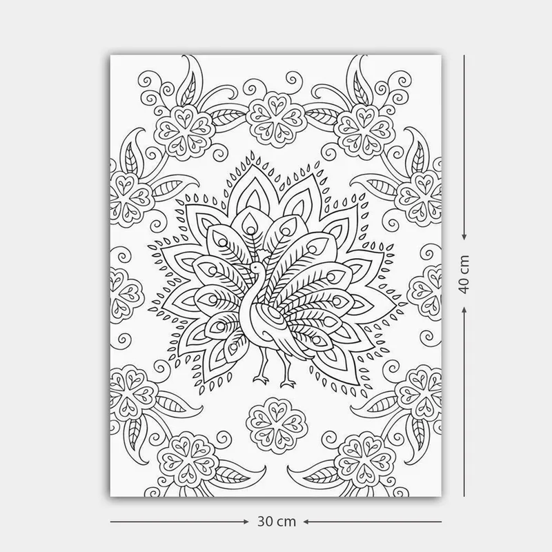 Dekorativ Canvasbilde 30x40 cm, Hvit|Svart