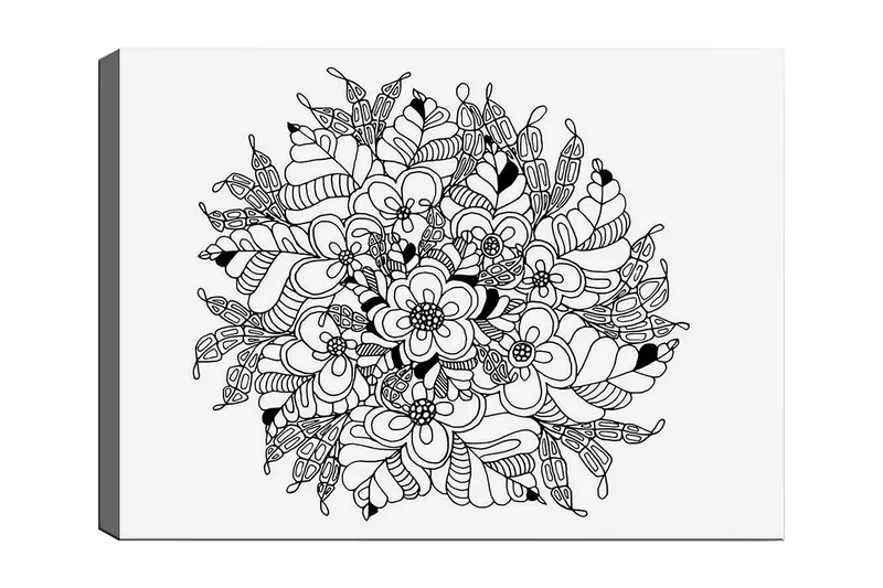 Dekorativ Canvasbilde 30x40 cm, Hvit|Svart