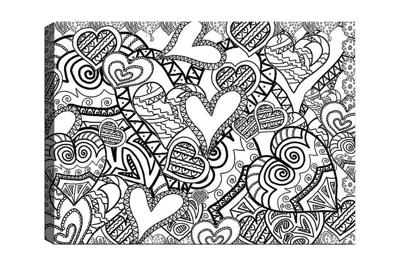 Dekorativ Canvasbilde 30x40 cm - Hvit|Svart - Interiør - Maleri & posters - Lerretsbilder