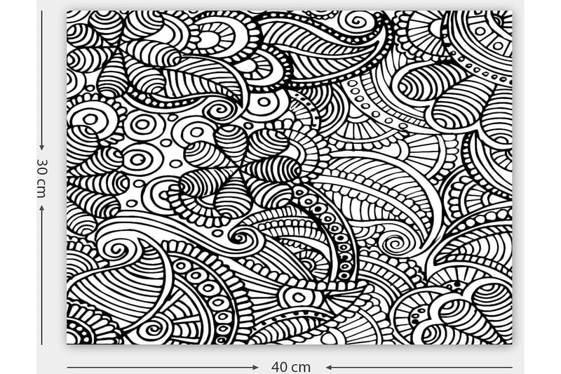 Dekorativ Canvasbilde 30x40 cm - Hvit|Svart - Interiør - Maleri & posters - Lerretsbilder