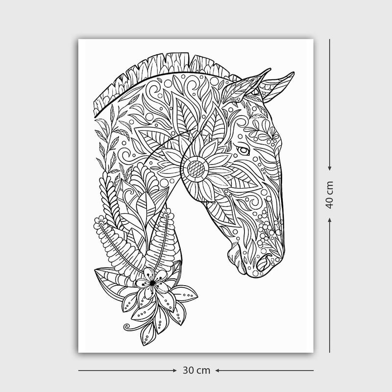 Dekorativ Canvasbilde 30x40 cm - Hvit|Svart - Interiør - Maleri & posters - Lerretsbilder