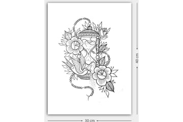 Dekorativ Canvasbilde 30x40 cm - Hvit|Svart - Interiør - Maleri & posters - Lerretsbilder