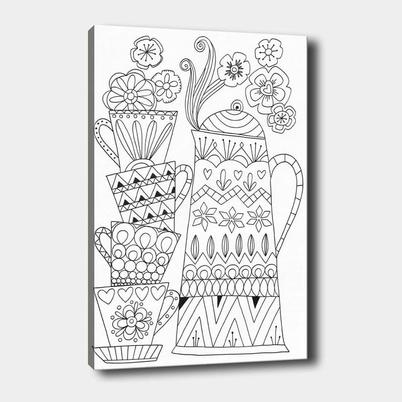 Dekorativ Canvasbilde 30x40 cm - Hvit|Svart - Interiør - Maleri & posters - Lerretsbilder