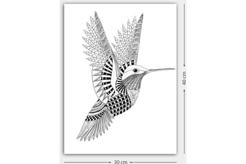 Dekorativ Canvasbilde 30x40 cm - Hvit|Svart - Interiør - Maleri & posters - Lerretsbilder