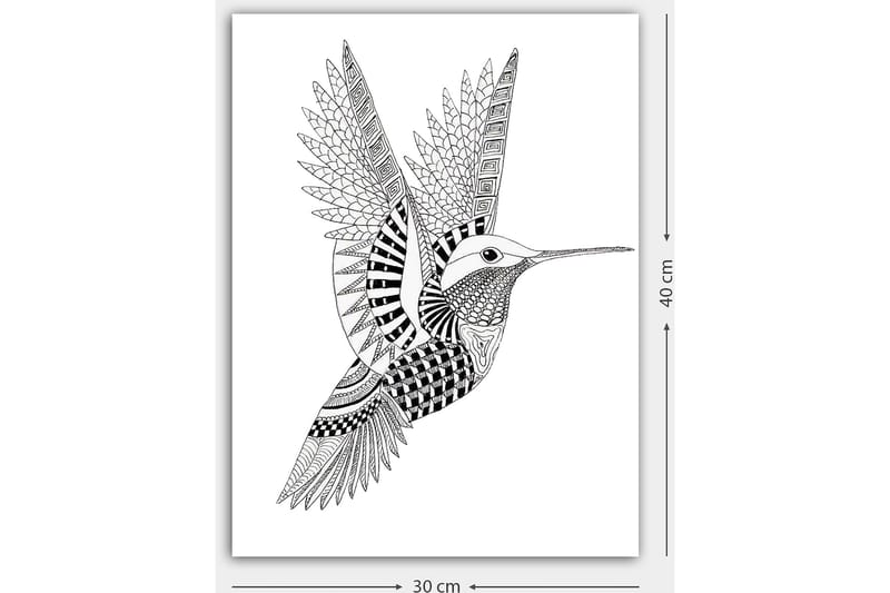 Dekorativ Canvasbilde 30x40 cm - Hvit|Svart - Interiør - Maleri & posters - Lerretsbilder