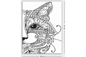 Dekorativ Canvasbilde 30x40 cm - Hvit|Svart - Interiør - Maleri & posters - Lerretsbilder
