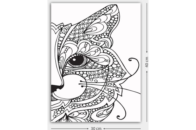 Dekorativ Canvasbilde 30x40 cm - Hvit|Svart - Interiør - Maleri & posters - Lerretsbilder