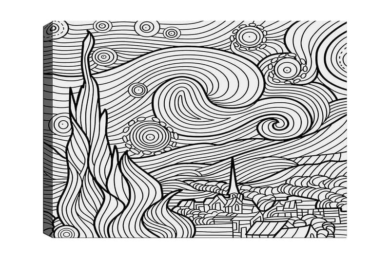Dekorativ Canvasbilde 30x40 cm - Hvit|Svart - Interiør - Maleri & posters - Lerretsbilder