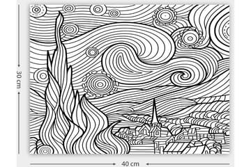 Dekorativ Canvasbilde 30x40 cm - Hvit|Svart - Interiør - Maleri & posters - Lerretsbilder