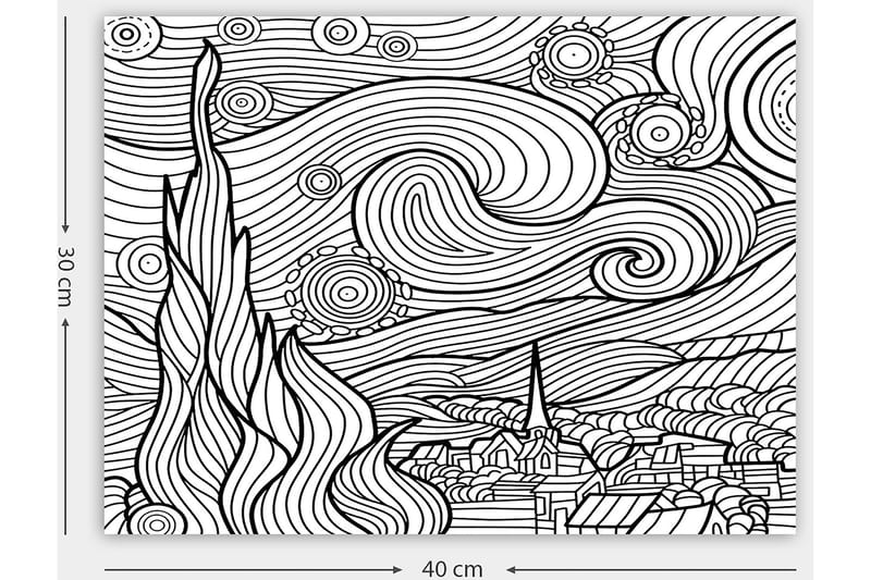 Dekorativ Canvasbilde 30x40 cm - Hvit|Svart - Interiør - Maleri & posters - Lerretsbilder