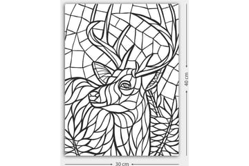 Dekorativ Canvasbilde 30x40 cm - Hvit|Svart - Interiør - Maleri & posters - Lerretsbilder