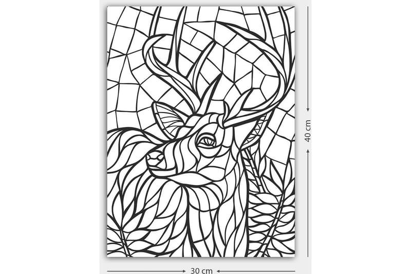 Dekorativ Canvasbilde 30x40 cm - Hvit|Svart - Interiør - Maleri & posters - Lerretsbilder