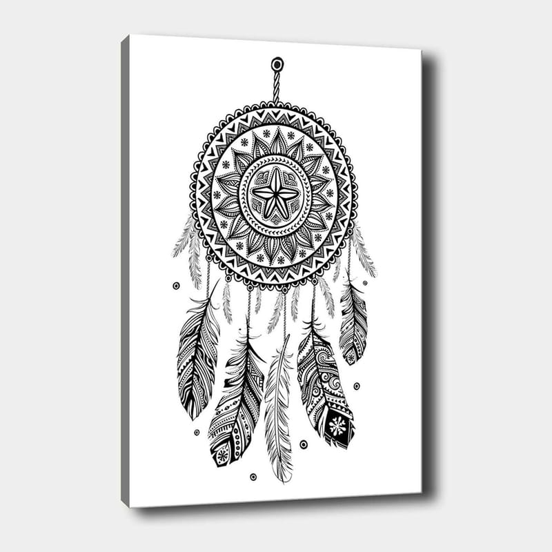 Dekorativ Canvasbilde 30x40 cm - Hvit|Svart - Interiør - Maleri & posters - Lerretsbilder