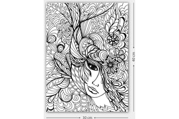 Dekorativ Canvasbilde 30x40 cm - Hvit|Svart - Interiør - Maleri & posters - Lerretsbilder