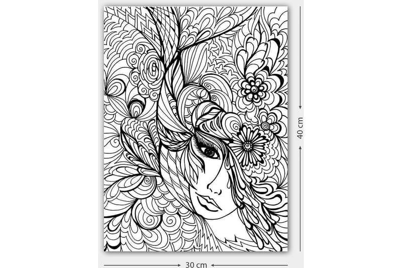 Dekorativ Canvasbilde 30x40 cm - Hvit|Svart - Interiør - Maleri & posters - Lerretsbilder