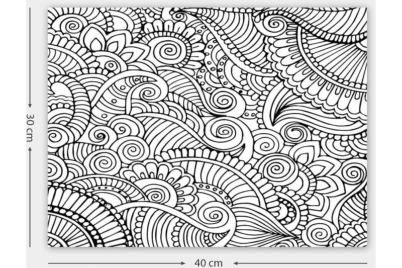 Dekorativ Canvasbilde 30x40 cm - Hvit|Svart - Interiør - Maleri & posters - Lerretsbilder