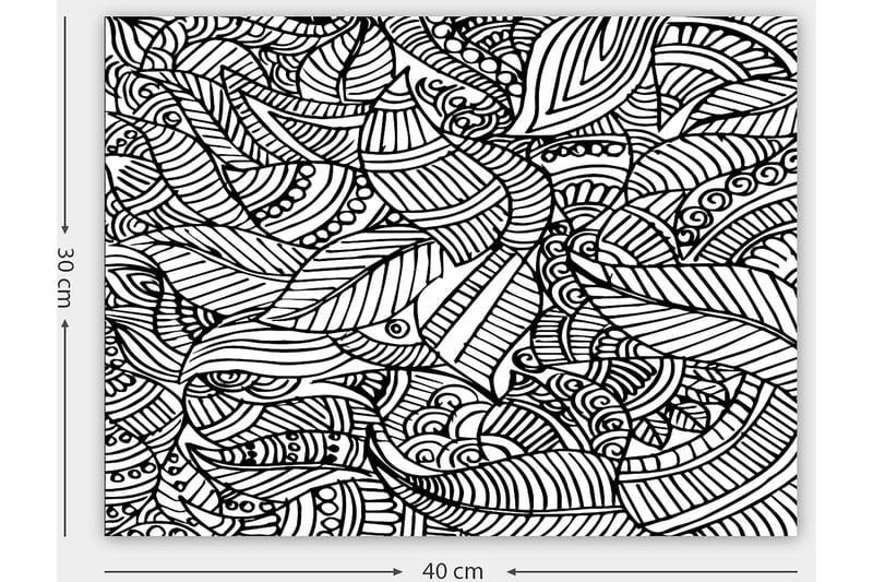 Dekorativ Canvasbilde 30x40 cm - Hvit|Svart - Interiør - Maleri & posters - Lerretsbilder