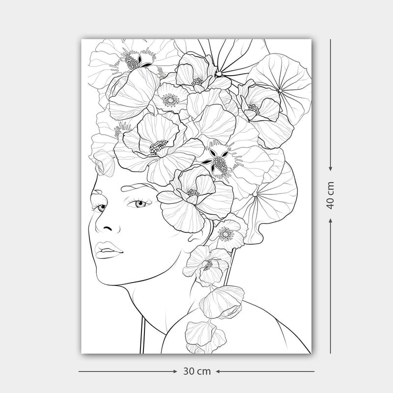 Dekorativ Canvasbilde 30x40 cm - Hvit|Svart - Interiør - Maleri & posters - Lerretsbilder