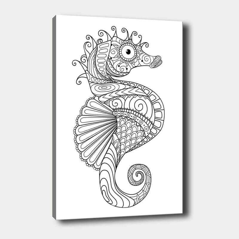 Dekorativ Canvasbilde 30x40 cm - Hvit|Svart - Interiør - Maleri & posters - Lerretsbilder