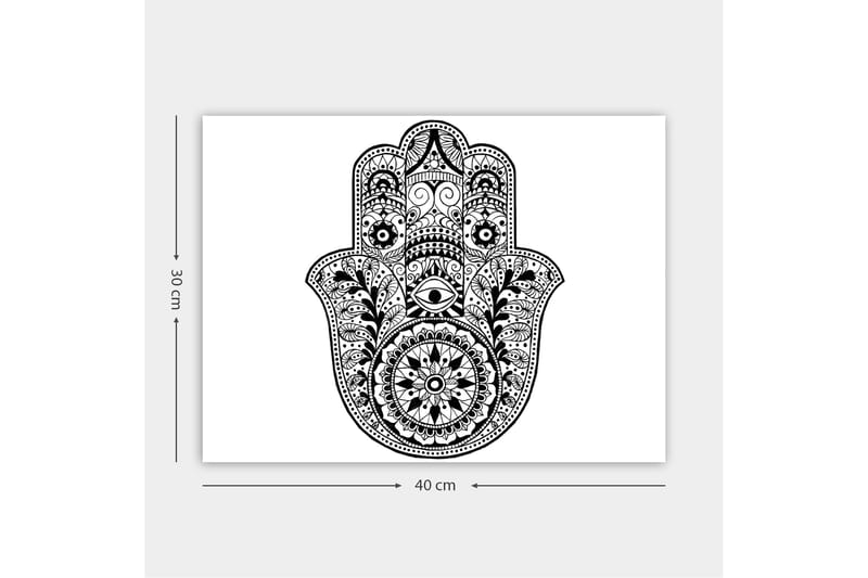 Dekorativ Canvasbilde 30x40 cm - Hvit|Svart - Interiør - Maleri & posters - Lerretsbilder