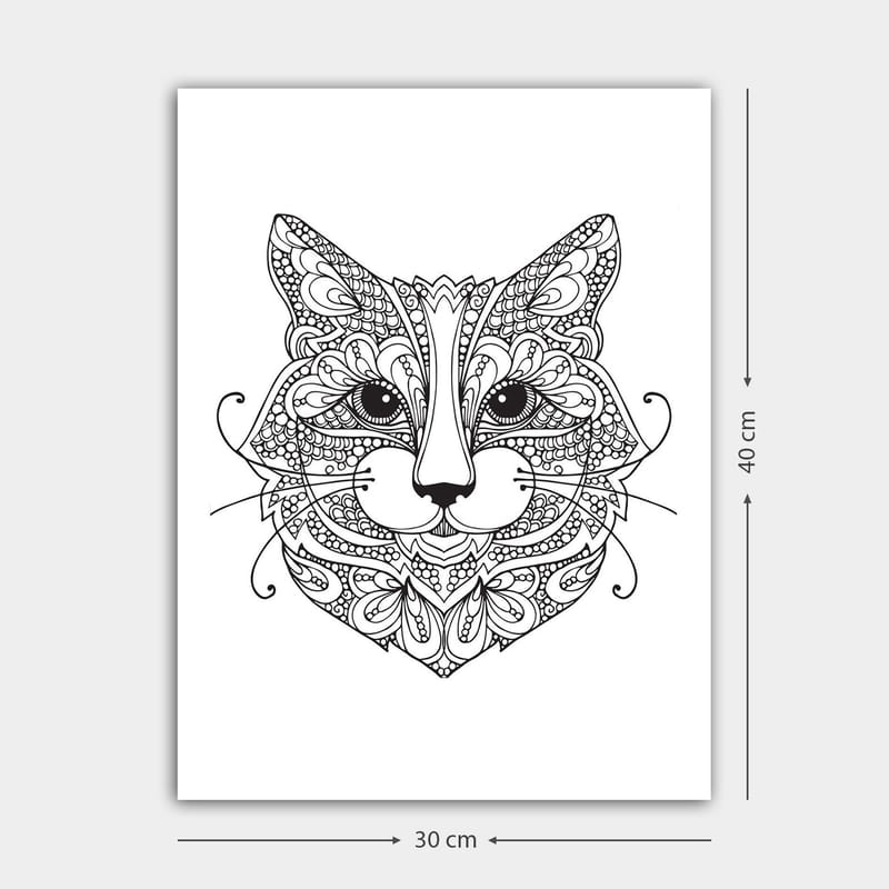 Dekorativ Canvasbilde 30x40 cm - Hvit|Svart - Interiør - Maleri & posters - Lerretsbilder