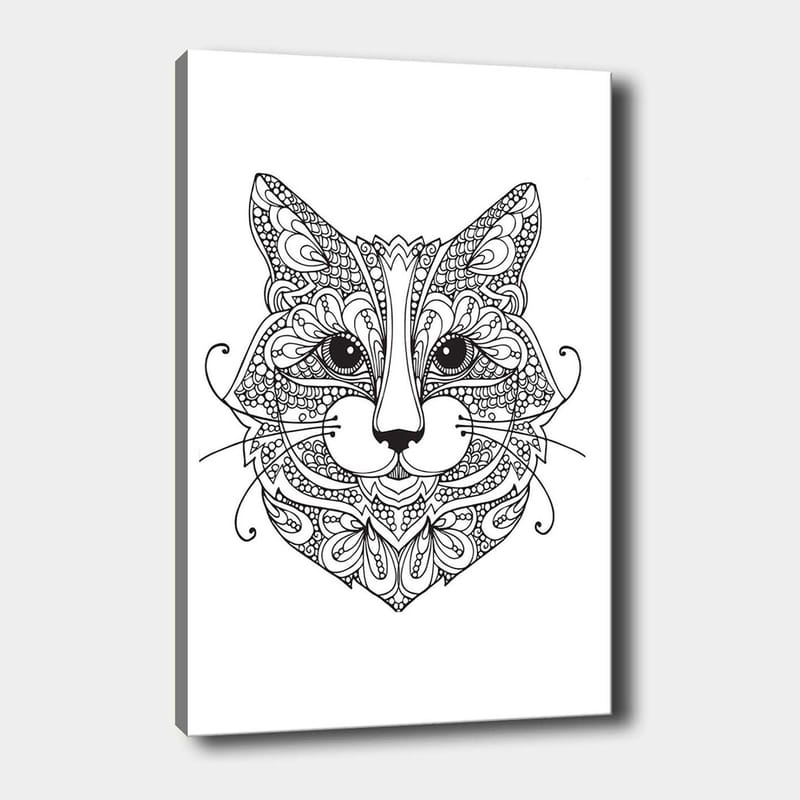 Dekorativ Canvasbilde 30x40 cm - Hvit|Svart - Interiør - Maleri & posters - Lerretsbilder