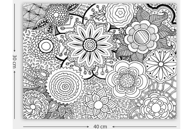 Dekorativ Canvasbilde 30x40 cm - Hvit|Svart - Interiør - Maleri & posters - Lerretsbilder