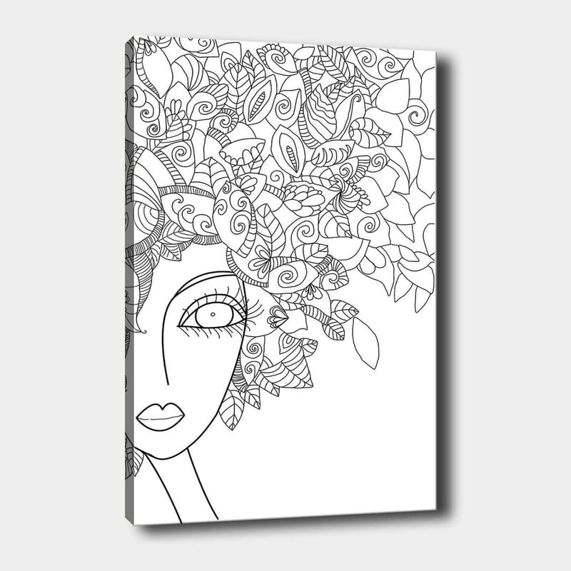 Dekorativ Canvasbilde 30x40 cm - Hvit|Svart - Interiør - Maleri & posters - Lerretsbilder