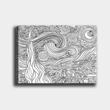 Dekorativ Canvasbilde 30x40 cm - Hvit|Svart - Interiør - Maleri & posters - Lerretsbilder