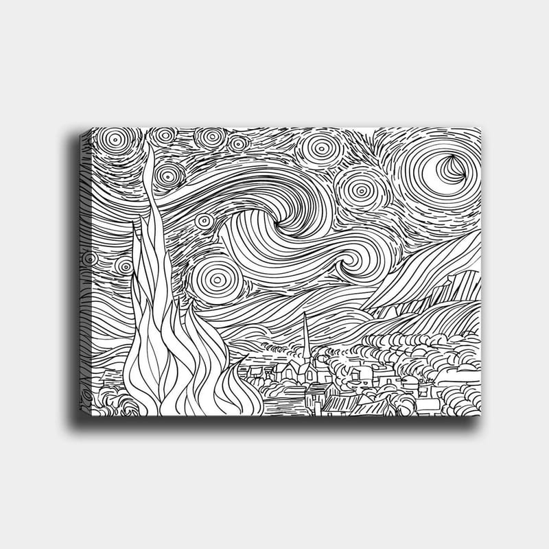 Dekorativ Canvasbilde 30x40 cm - Hvit|Svart - Interiør - Maleri & posters - Lerretsbilder