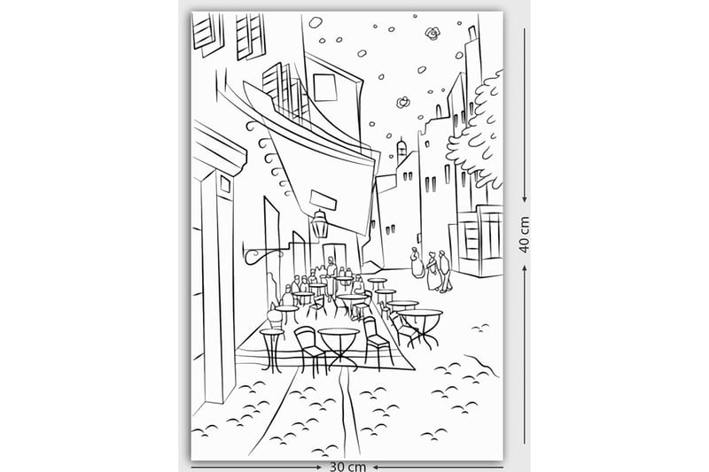 Dekorativ Canvasbilde 30x40 cm - Hvit|Svart - Interiør - Maleri & posters - Lerretsbilder
