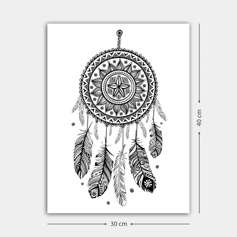 Dekorativ Canvasbilde 30x40 cm, Hvit|Svart