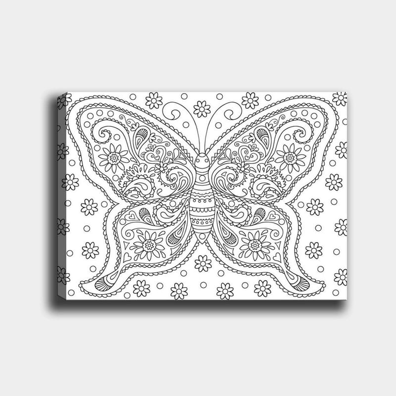 Dekorativ Canvasbilde 30x40 cm - Hvit|Svart - Interiør - Maleri & posters - Lerretsbilder