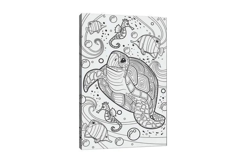 Dekorativ Canvasbilde 30x40 cm, Hvit|Svart