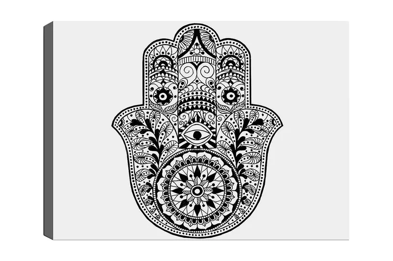 Dekorativ Canvasbilde 30x40 cm, Hvit|Svart