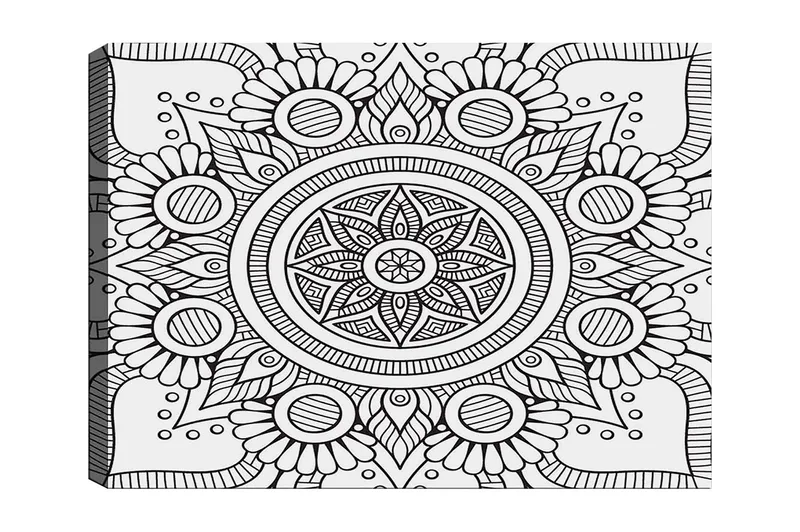 Dekorativ Canvasbilde 30x40 cm, Hvit|Svart