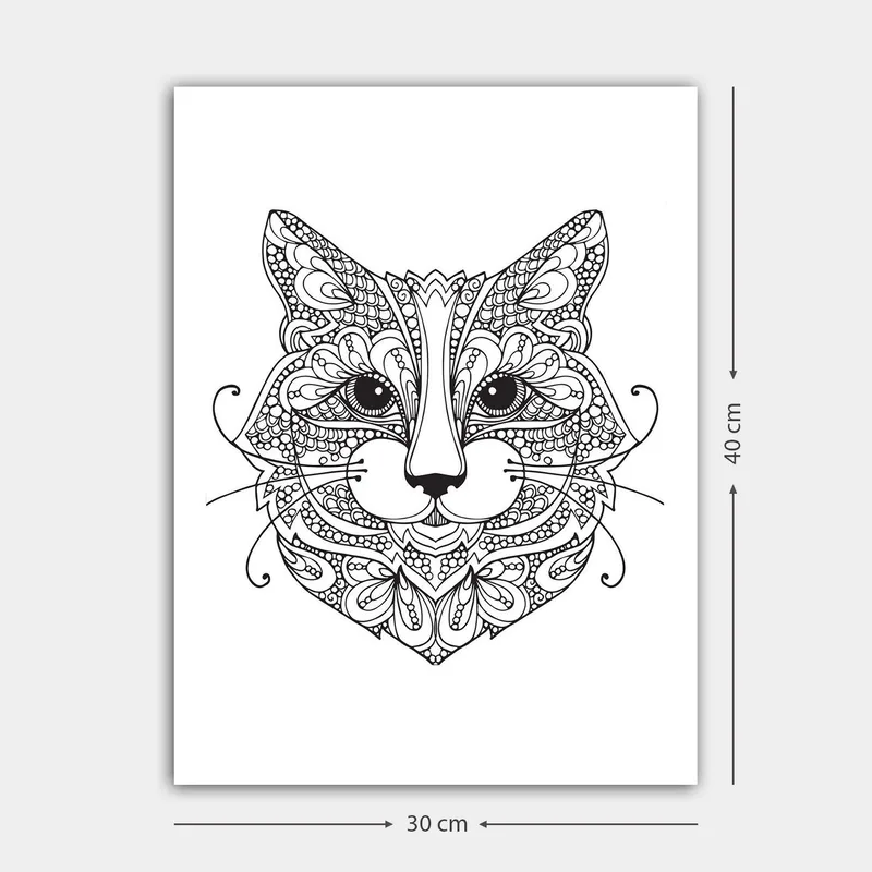 Dekorativ Canvasbilde 30x40 cm, Hvit|Svart