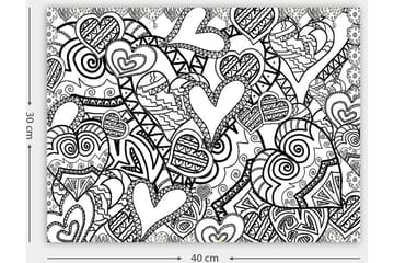 Dekorativ Canvasbilde 30x40 cm - Hvit|Svart - Interiør - Maleri & posters - Lerretsbilder