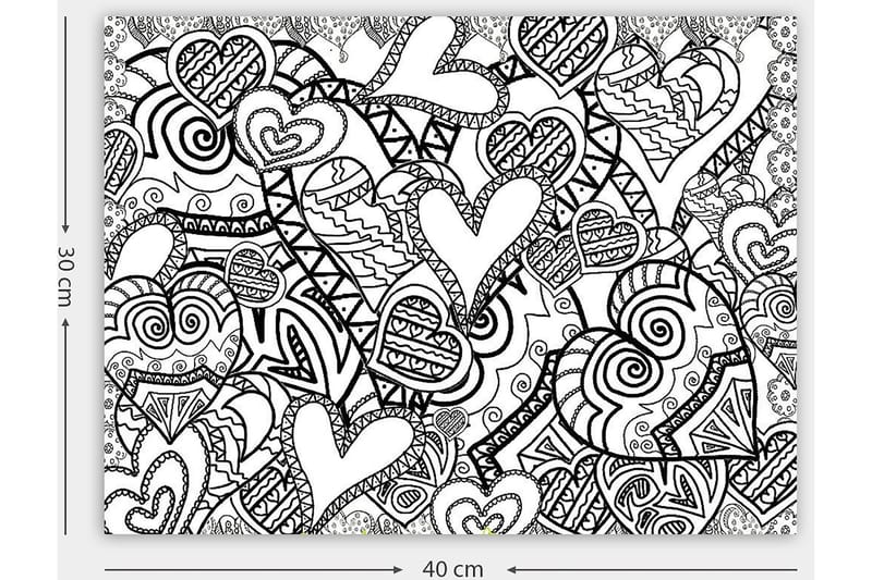 Dekorativ Canvasbilde 30x40 cm - Hvit|Svart - Interiør - Maleri & posters - Lerretsbilder