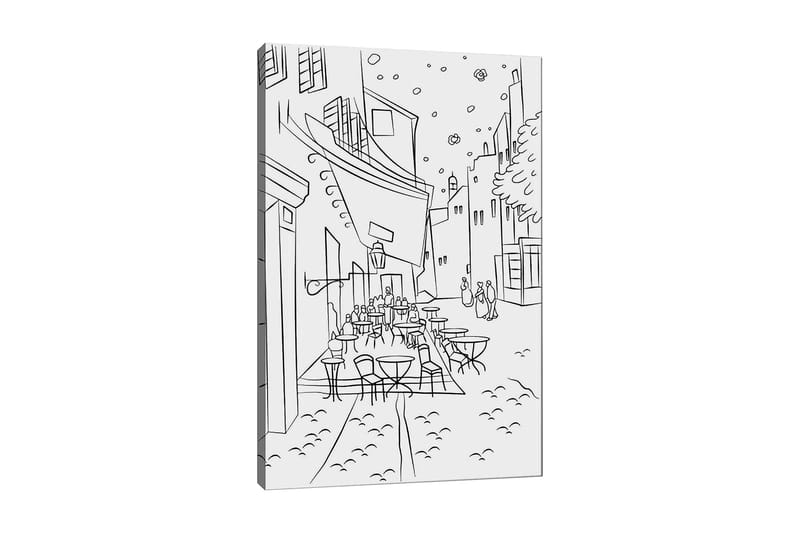 Dekorativ Canvasbilde 30x40 cm, Hvit|Svart